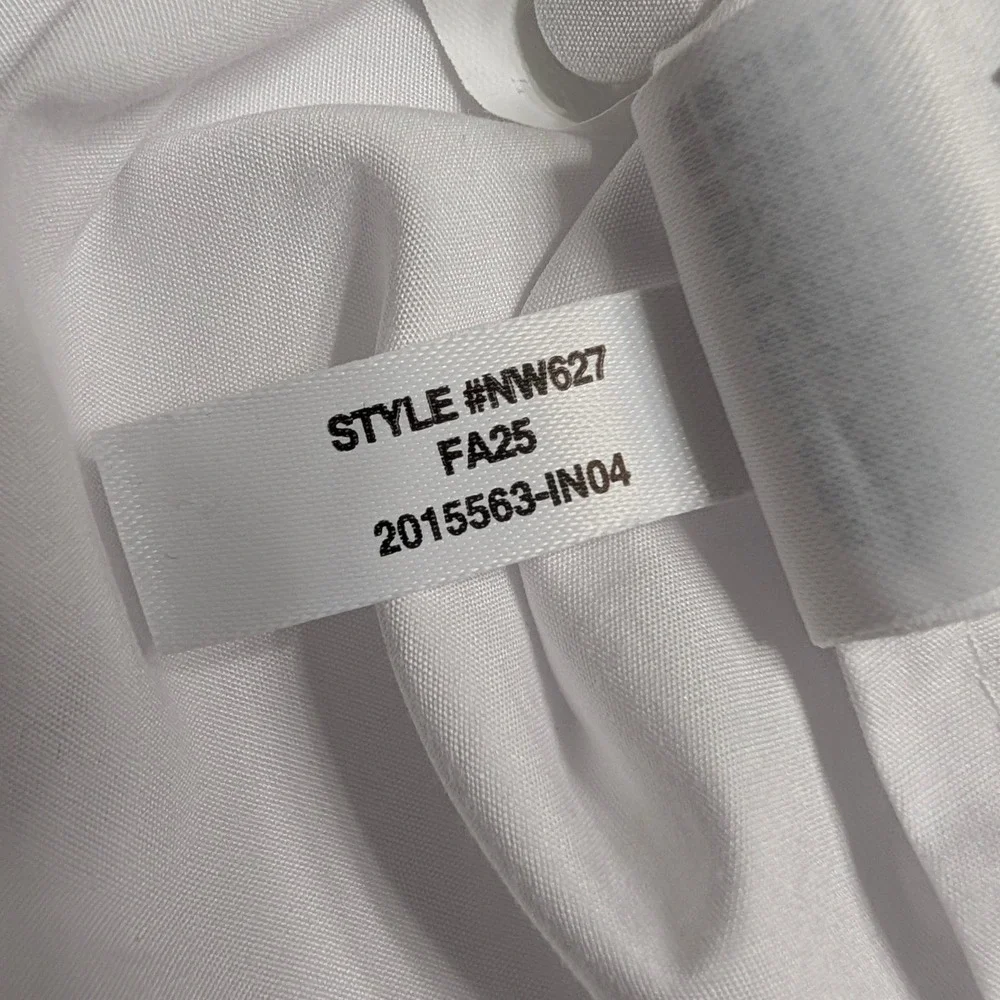 Madewell Puff Sleeve Button Down Band Collar Shirt White Cotton Poplin Blouse S - Picture 11 of 13